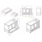Alaterre Furniture Williamsburg 3pc Wooden Bthrm Vanity Set - 48-in. L Vanity, 30-in. L Mirror, 25-in. Wall Shelf, Gry AVAN480040BB - alternate 9
